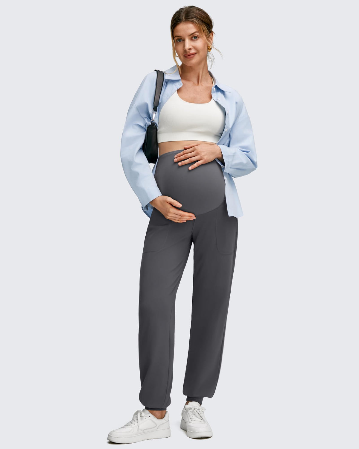 G4Free Activewear - EverGoing Maternity Workout Over The Belly Joggers -GF25DY616AF-XS-GF25DY617AF-XS-GF25DY618AF-XS-GF25DY616AA-S-GF25DY617AA-S
