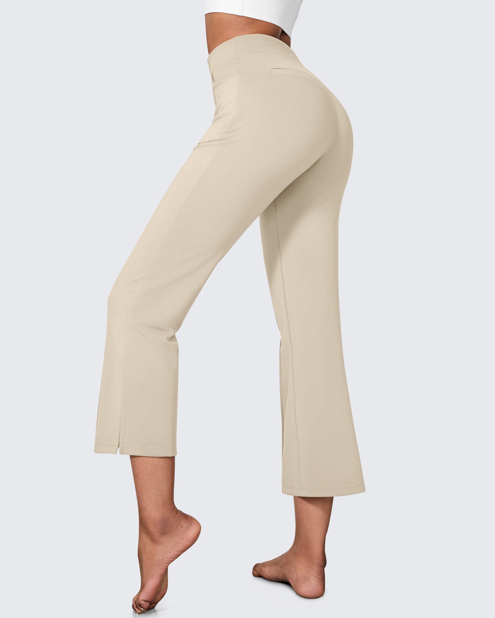 G4Free Activewear - EverGoing Stretch Mid-Waist Flare Business Casual Pants -GF24A212AA-S-GF22A081AA-S-GF24A213AA-S-GF24A212AB-M-GF22A081AB-M