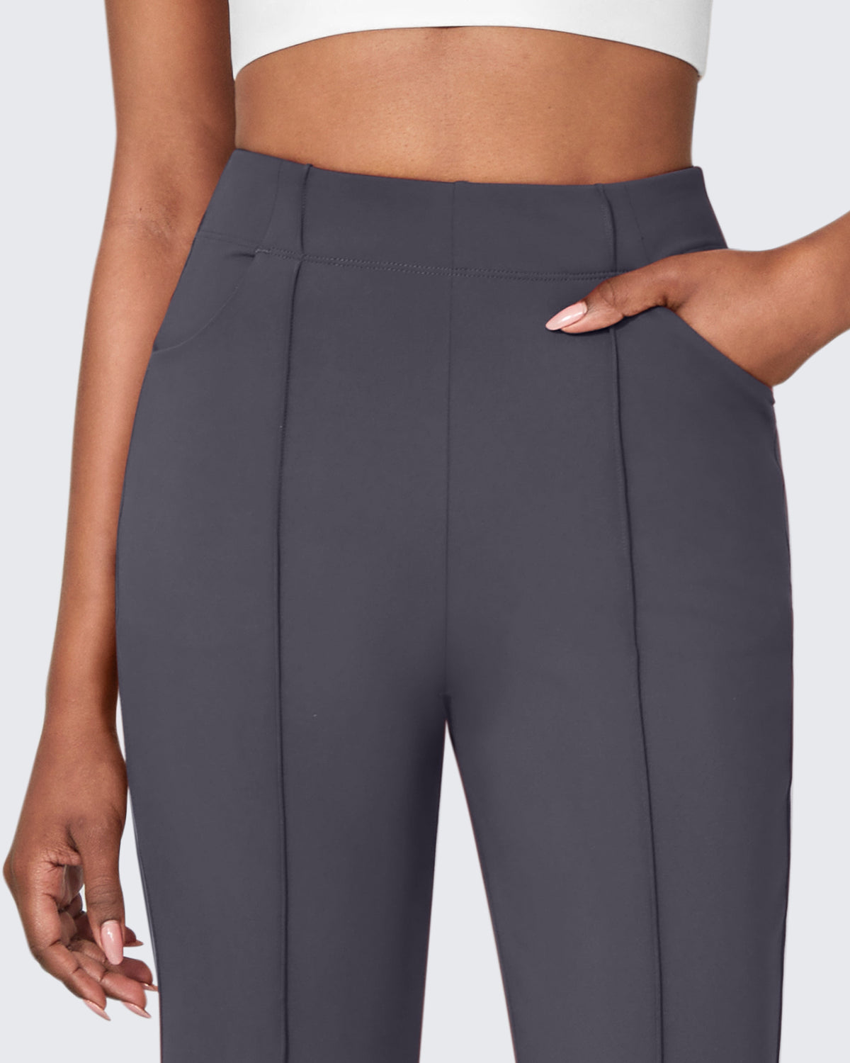 G4Free Activewear - EverGoing Stretch Mid-Waist Flare Business Casual Pants -GF24A212AA-S-GF22A081AA-S-GF24A213AA-S-GF24A212AB-M-GF22A081AB-M