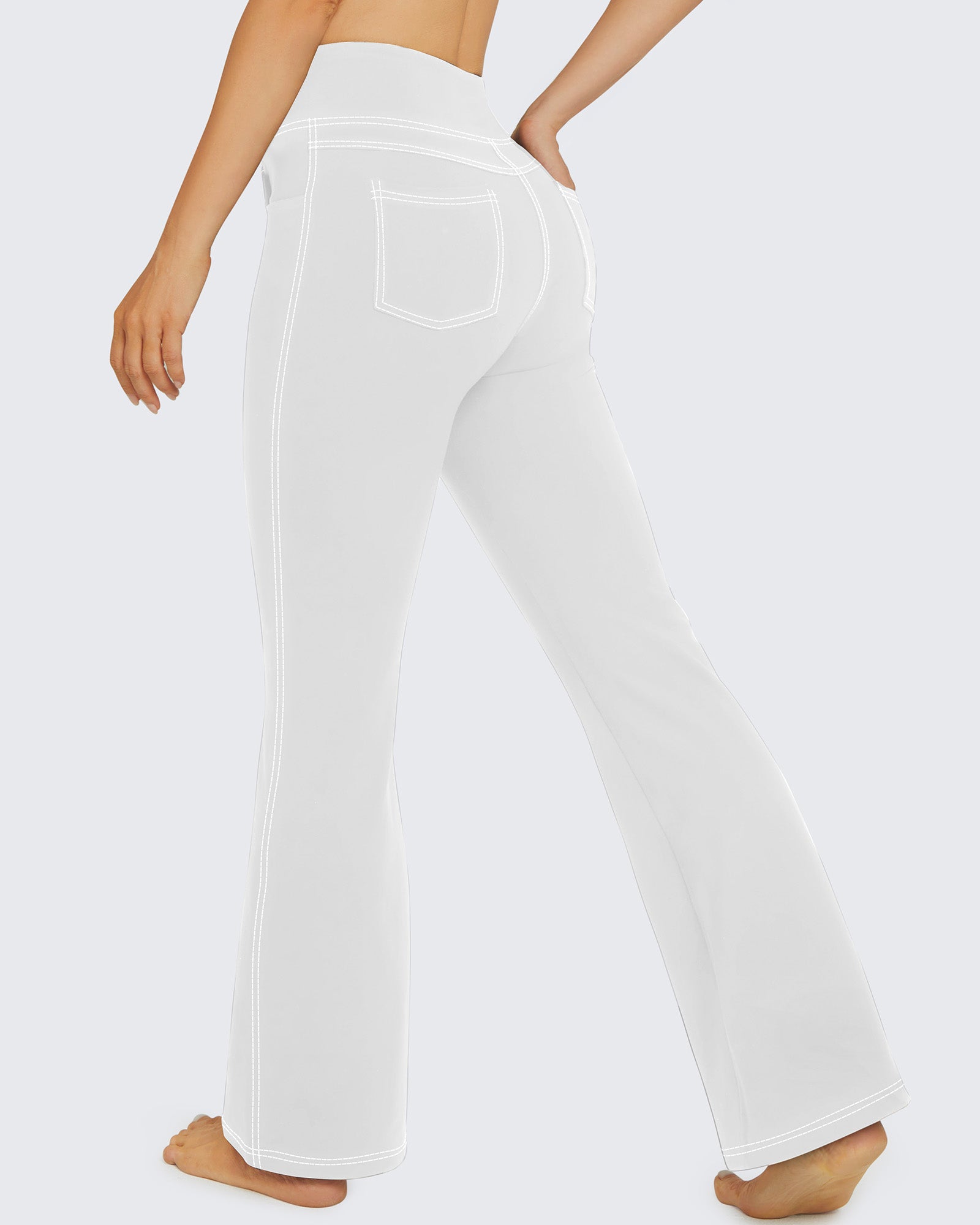 G4Free Activewear - EverGoing Stretchy High-Waisted Multiple Flare Work Pants -GF23A168AA-S-GF22A071AA-S-GF23A169AA-S-GF23A168AB-M-GF22A071AB-M