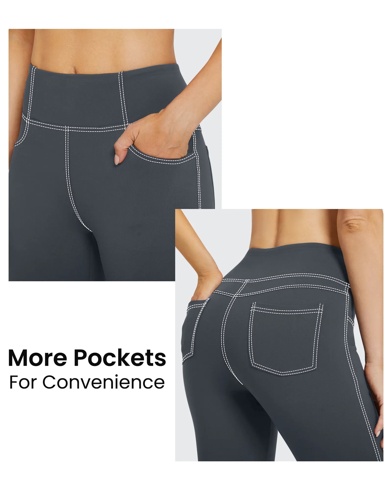 G4Free Activewear - EverGoing Stretchy High-Waisted Multiple Flare Work Pants -GF23A168AA-S-GF22A071AA-S-GF23A169AA-S-GF23A168AB-M-GF22A071AB-M