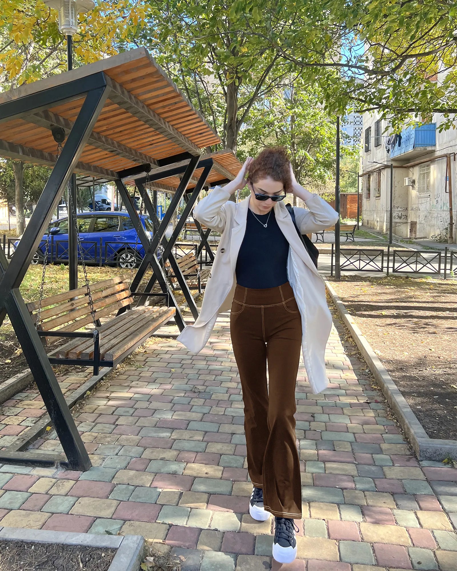 G4Free Activewear - EverGoing Stretchy High-Waisted Multiple Flare Work Pants -GF23A168AA-S-GF22A071AA-S-GF23A169AA-S-GF23A168AB-M-GF22A071AB-M