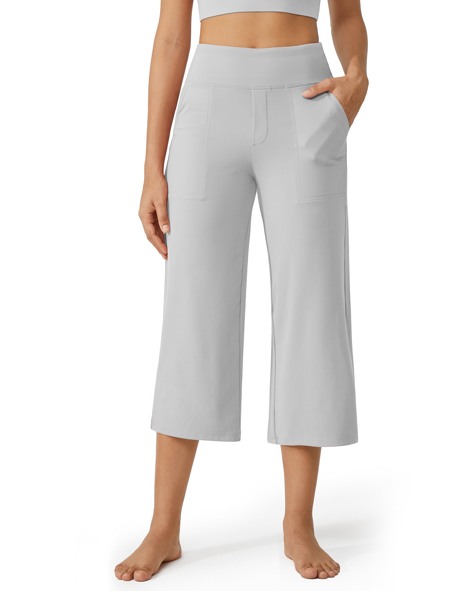 G4Free Activewear - EverGoing Wide Leg High-Waist Casual Capri Pants -GF24J197AA-S-GF24J197AB-M-GF24J197AC-L-GF24J197AD-XL-GF24J197AE-XXL