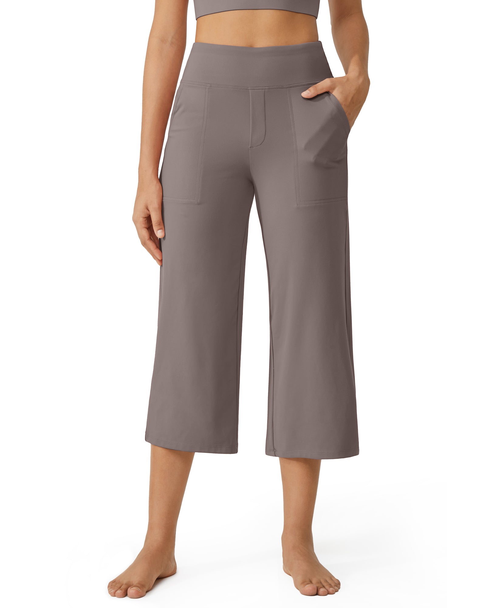 G4Free Activewear - EverGoing Wide Leg High-Waist Casual Capri Pants -GF24J197AA-S-GF24J197AB-M-GF24J197AC-L-GF24J197AD-XL-GF24J197AE-XXL