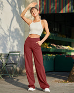 G4Free Activewear - EverGoing Wide Leg High-Waist Casual Pants 29 -GF23D170AF-XS-GF23D170AA-S-GF23D170AB-M-GF23D170AC-L-GF23D170AD-XL