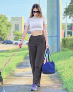 G4Free Activewear - EverGoing Wide Leg High-Waist Casual Pants 31 -GF22D061AF-XS-GF22D061AA-S-GF22D061AB-M-GF22D061AC-L-GF22D061AD-XL