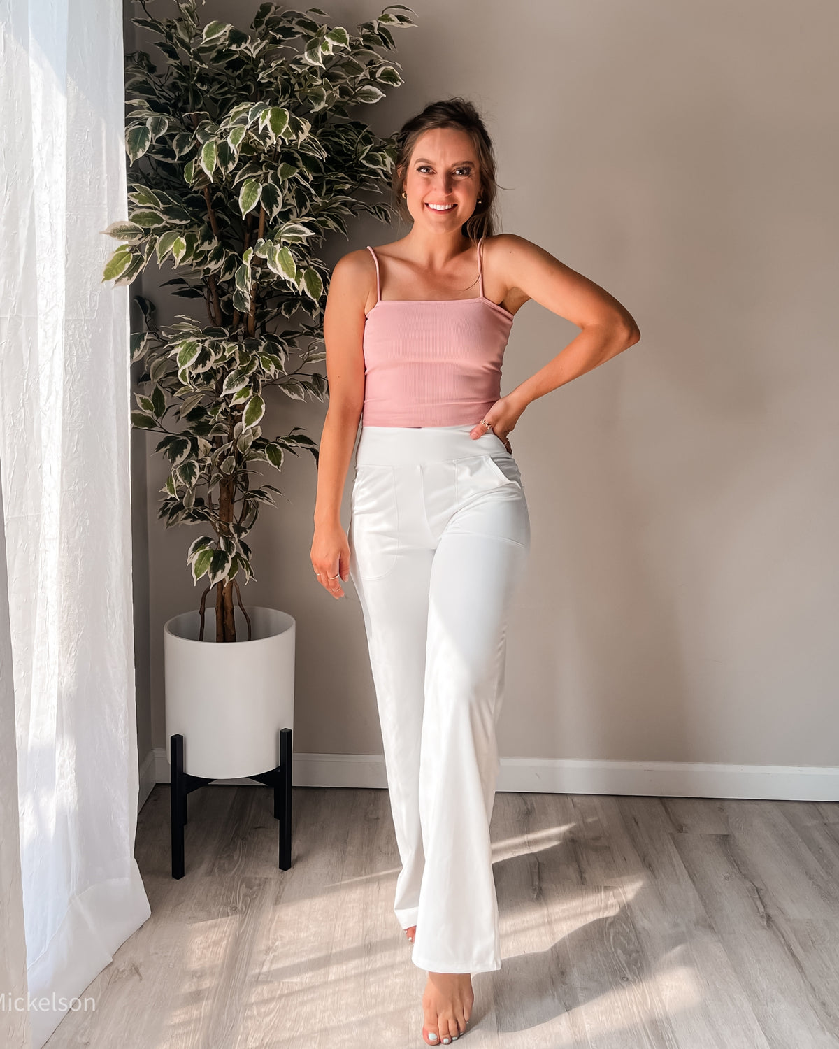 G4Free Activewear - EverGoing Wide Leg High-Waist Casual Pants 31 -GF22D061AF-XS-GF22D061AA-S-GF22D061AB-M-GF22D061AC-L-GF22D061AD-XL