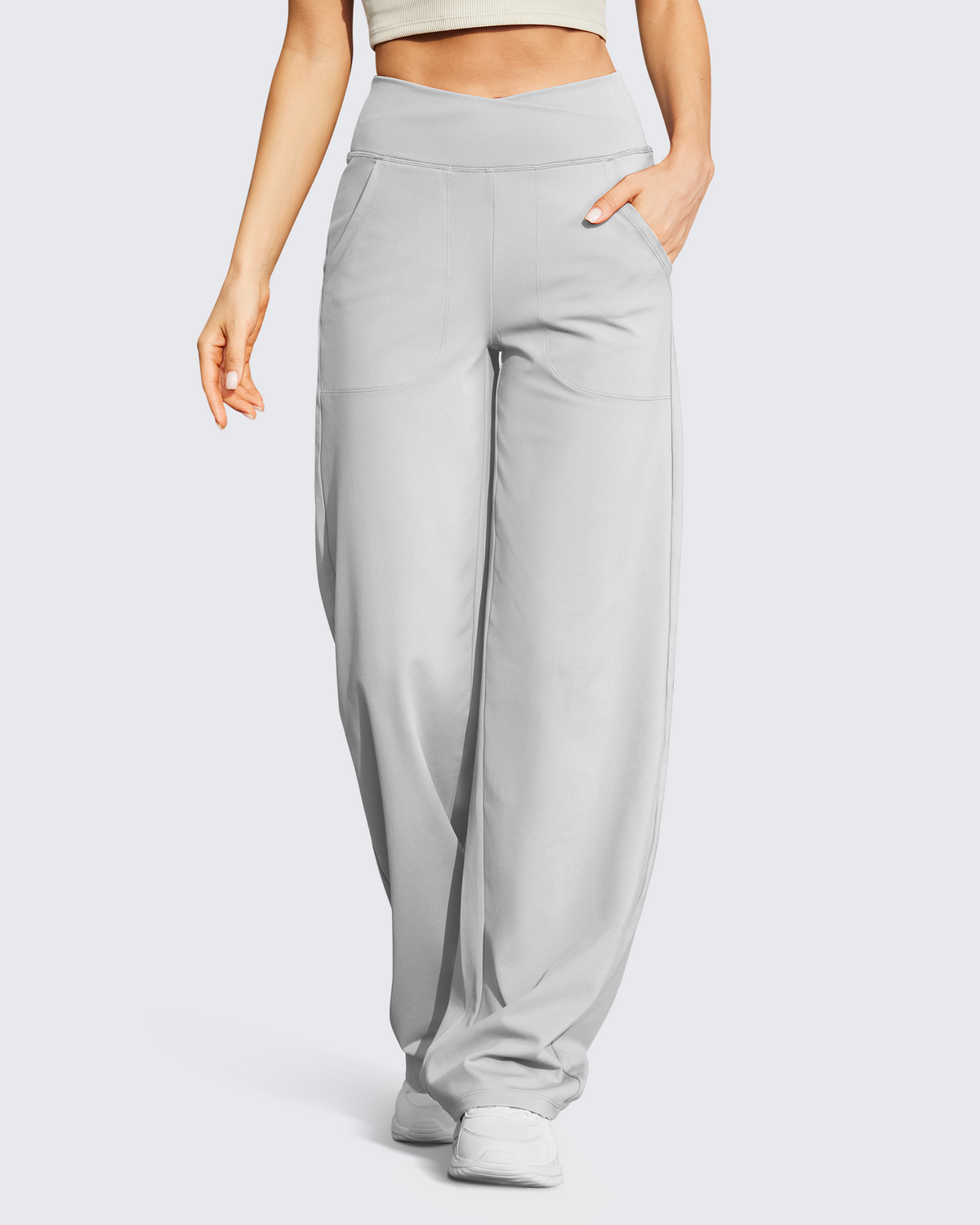 G4Free Activewear - EverGoing Wide Leg High-Waist Casual Pants Regular -GF22D061AF-XS-GF22D061AA-S-GF22D061AB-M-GF22D061AC-L-GF22D061AD-XL
