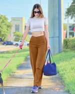 G4Free Activewear - EverGoing Wide Leg High-Waist Casual Pants Regular -GF22D061AF-XS-GF22D061AA-S-GF22D061AB-M-GF22D061AC-L-GF22D061AD-XL