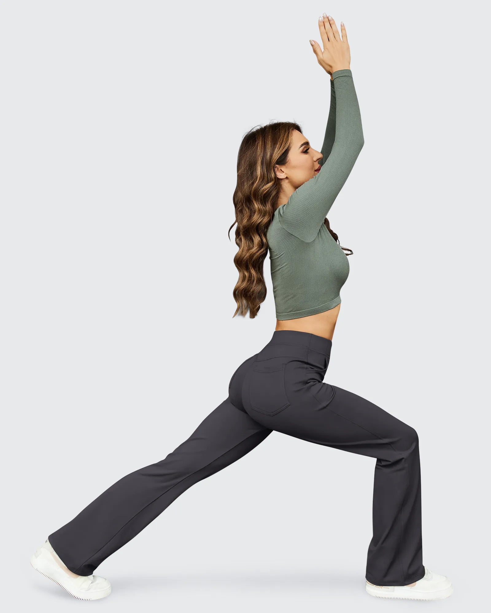 G4Free Activewear - Fleece Lined High-Waist Flare Work Pants -GF23A192AA-S-GF23A167AA-S-GF23A193AA-S-GF23A192AB-M-GF23A167AB-M