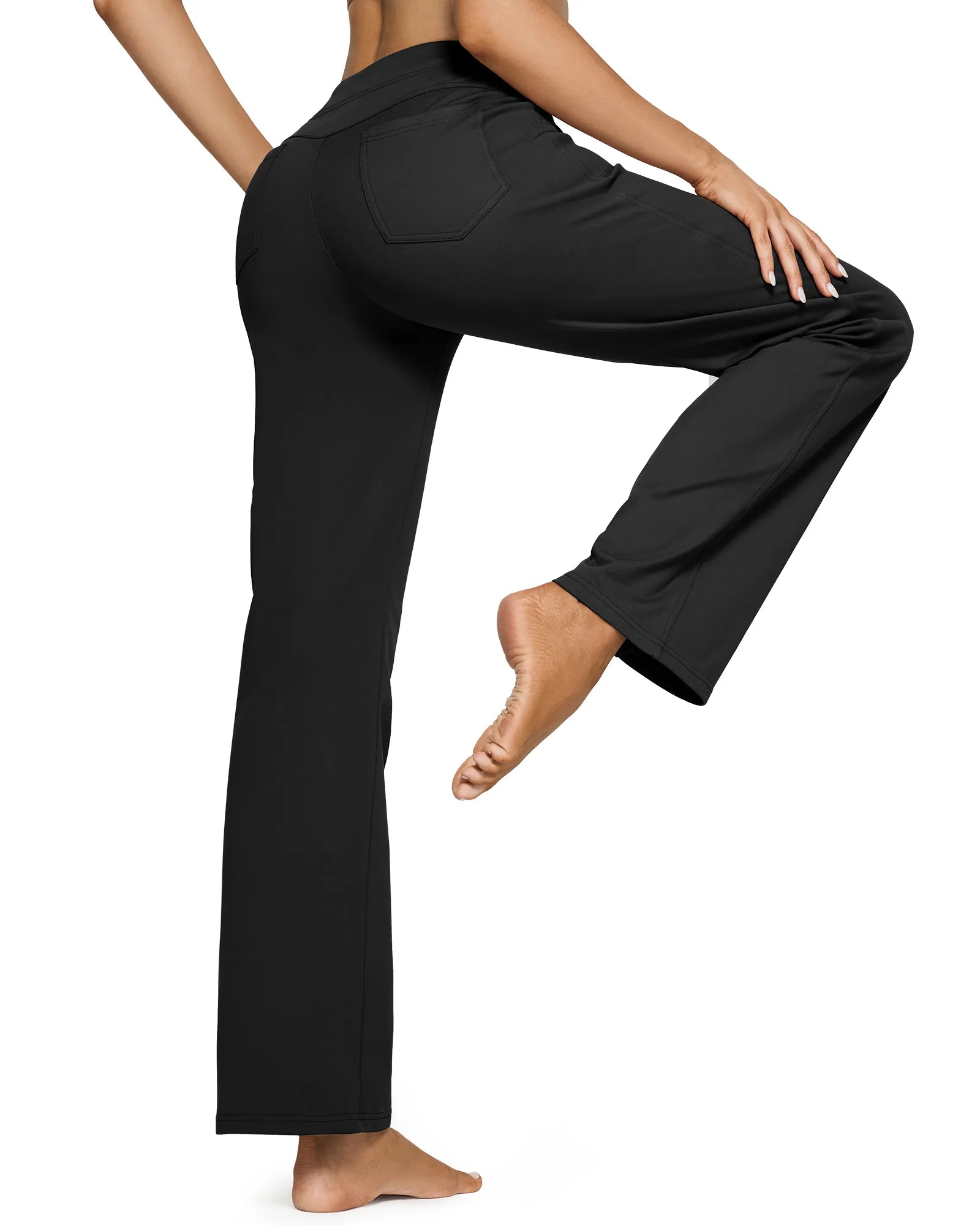 G4Free Activewear - Fleece Lined High-Waist Flare Work Pants -GF23A192AA-S-GF23A167AA-S-GF23A193AA-S-GF23A192AB-M-GF23A167AB-M