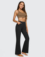 G4Free Activewear - Fleece Lined High-Waist Flare Work Pants -GF23A192AA-S-GF23A167AA-S-GF23A193AA-S-GF23A192AB-M-GF23A167AB-M
