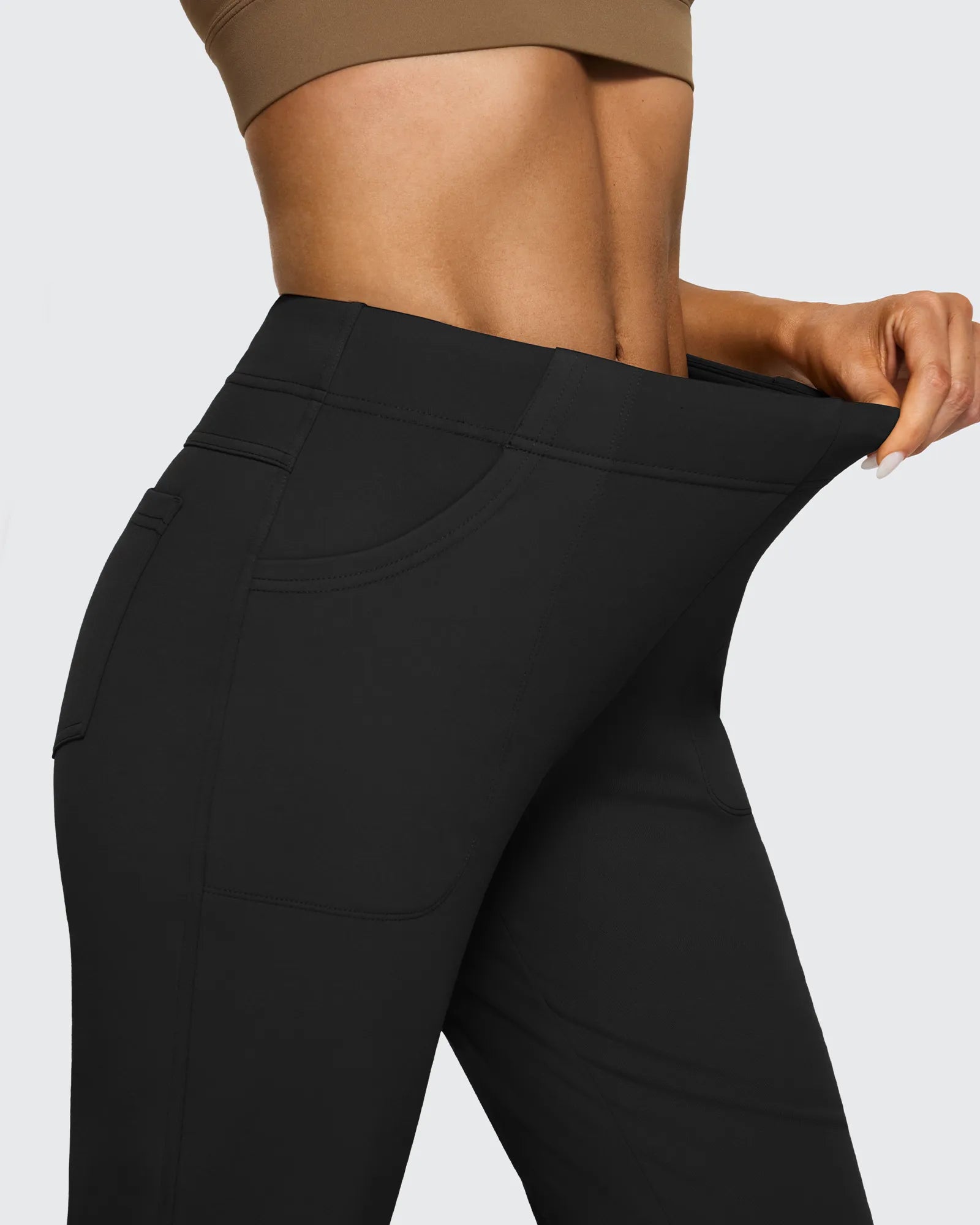 G4Free Activewear - Fleece Lined High-Waist Flare Work Pants -GF23A192AA-S-GF23A167AA-S-GF23A193AA-S-GF23A192AB-M-GF23A167AB-M