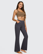 G4Free Activewear - Fleece Lined High-Waist Flare Work Pants -GF23A192AA-S-GF23A167AA-S-GF23A193AA-S-GF23A192AB-M-GF23A167AB-M