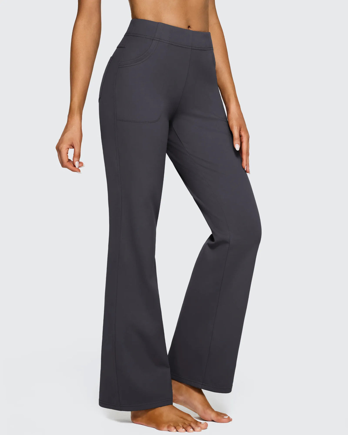 G4Free Activewear - Fleece Lined High-Waist Flare Work Pants -GF23A192AA-S-GF23A167AA-S-GF23A193AA-S-GF23A192AB-M-GF23A167AB-M