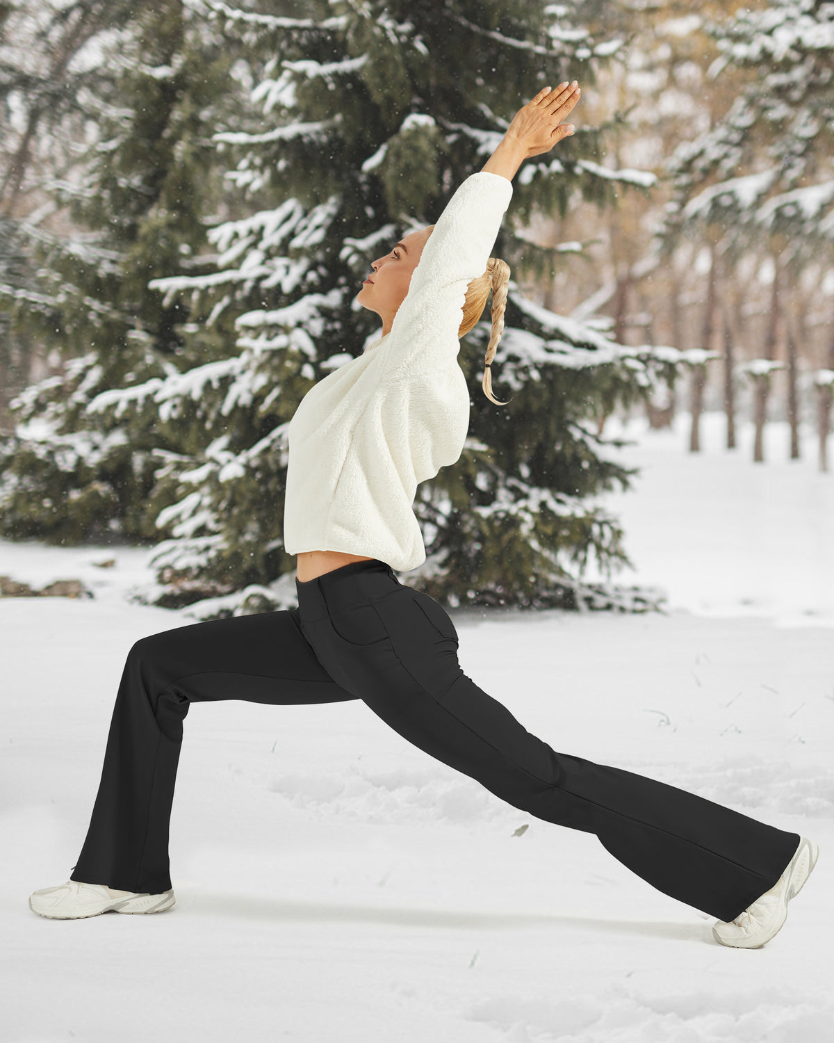 G4Free Activewear - Fleece Lined High-Waist Work Flare Pants -GF23A175AA-S-GF22A097AA-S-GF23A176AA-S-GF23A175AB-M-GF22A097AB-M