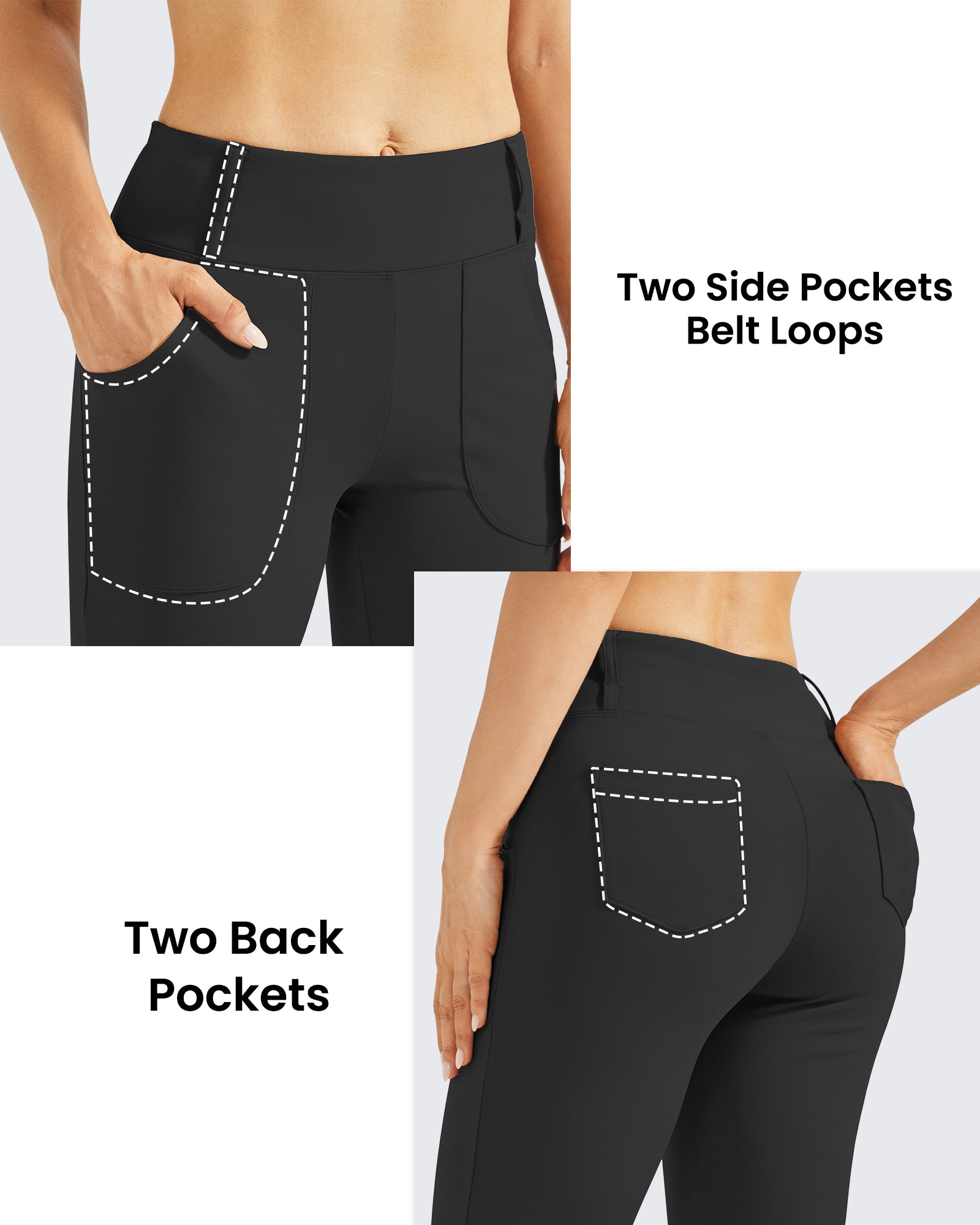 G4Free Activewear - Fleece Lined High-Waist Work Flare Pants -GF23A175AA-S-GF22A097AA-S-GF23A176AA-S-GF23A175AB-M-GF22A097AB-M