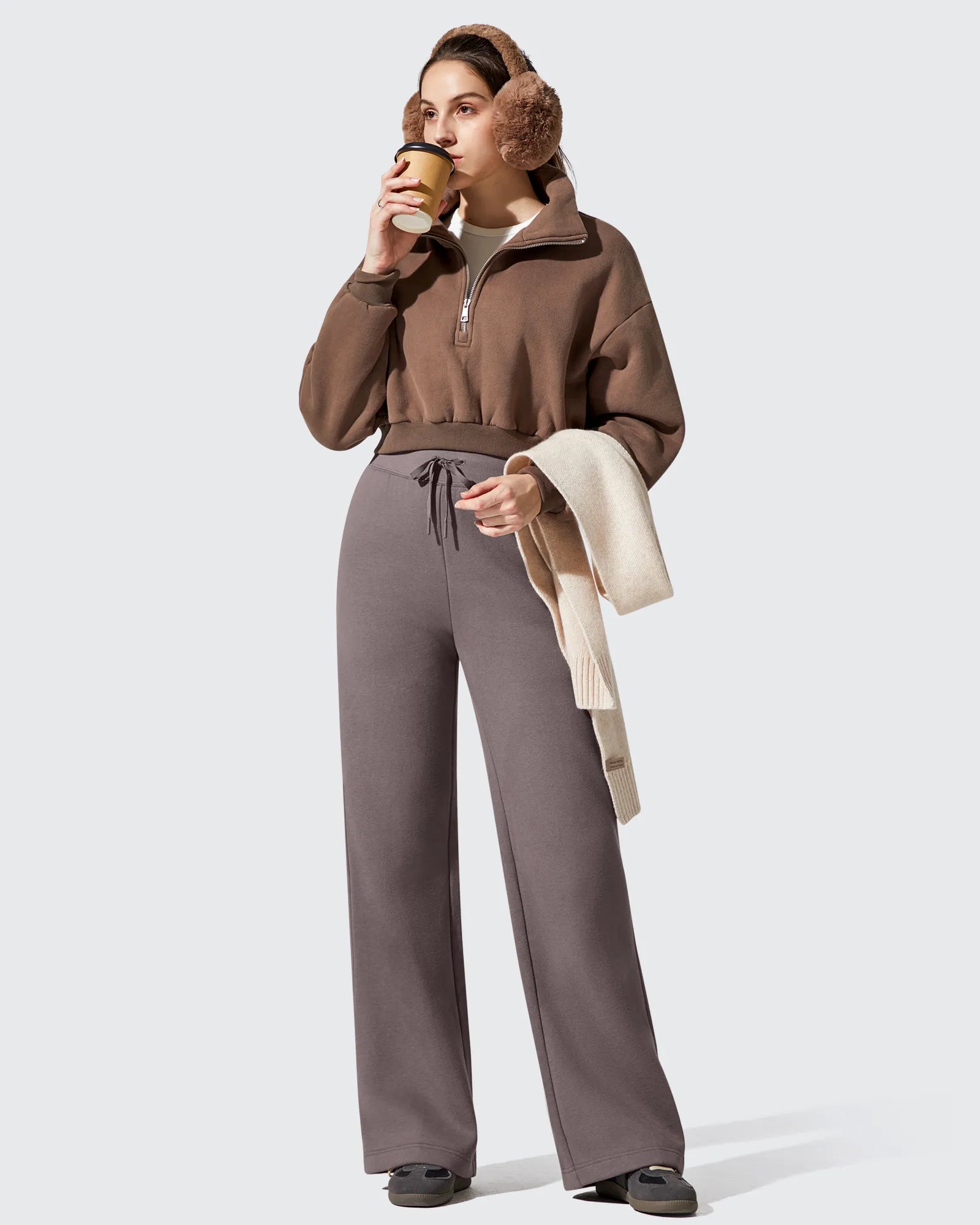 G4Free Activewear - Flurrylux Fleece Lined Drawstring Cotton Thermal Pants -GF25J707AF-XS-GF25J708AF-XS-GF25J709AF-XS-GF25J707AA-S-GF25J708AA-S