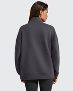 G4Free Activewear - Flurrylux Fleece Lined Half Zip Oversized Sweatshirts -GF25F758AA-S-GF25F758AB-M-GF25F758AC-L-GF25F758AD-XL-GF25F758AE-XXL