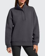 G4Free Activewear - Flurrylux Fleece Lined Half Zip Oversized Sweatshirts -GF25F758AA-S-GF25F758AB-M-GF25F758AC-L-GF25F758AD-XL-GF25F758AE-XXL