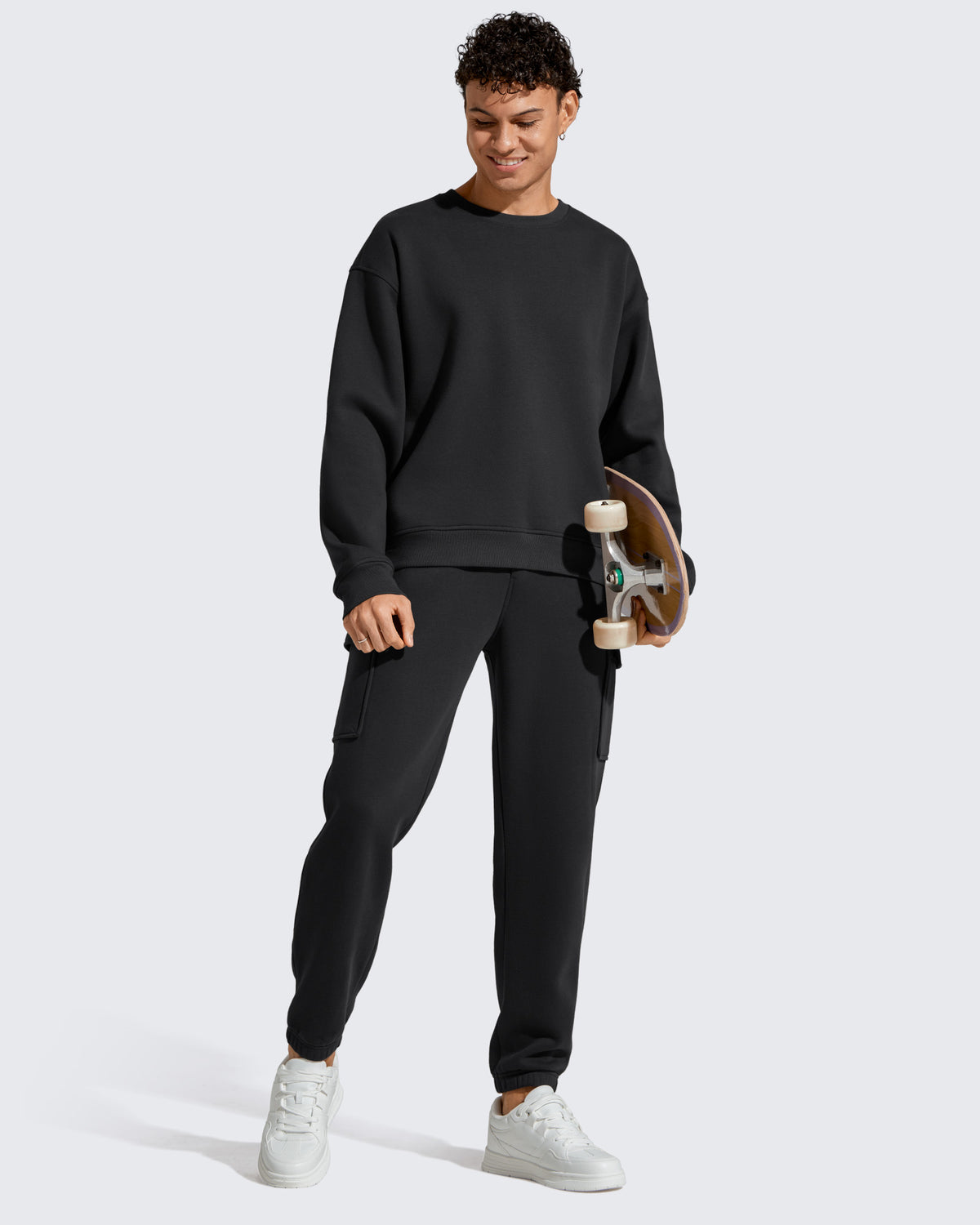 G4Free Activewear - Flurrylux Men's Cotton Fleece Lined Crewneck Pullover -GF25FM680AF-XS-GF25FM680AA-S-GF25FM680AB-M-GF25FM680AC-L-GF25FM680AD-XL
