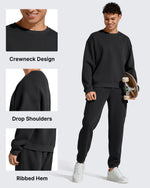 G4Free Activewear - Flurrylux Men's Cotton Fleece Lined Crewneck Pullover -GF25FM680AF-XS-GF25FM680AA-S-GF25FM680AB-M-GF25FM680AC-L-GF25FM680AD-XL