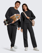 G4Free Activewear - Flurrylux Men's Cotton Fleece Lined Crewneck Pullover -GF25FM680AF-XS-GF25FM680AA-S-GF25FM680AB-M-GF25FM680AC-L-GF25FM680AD-XL