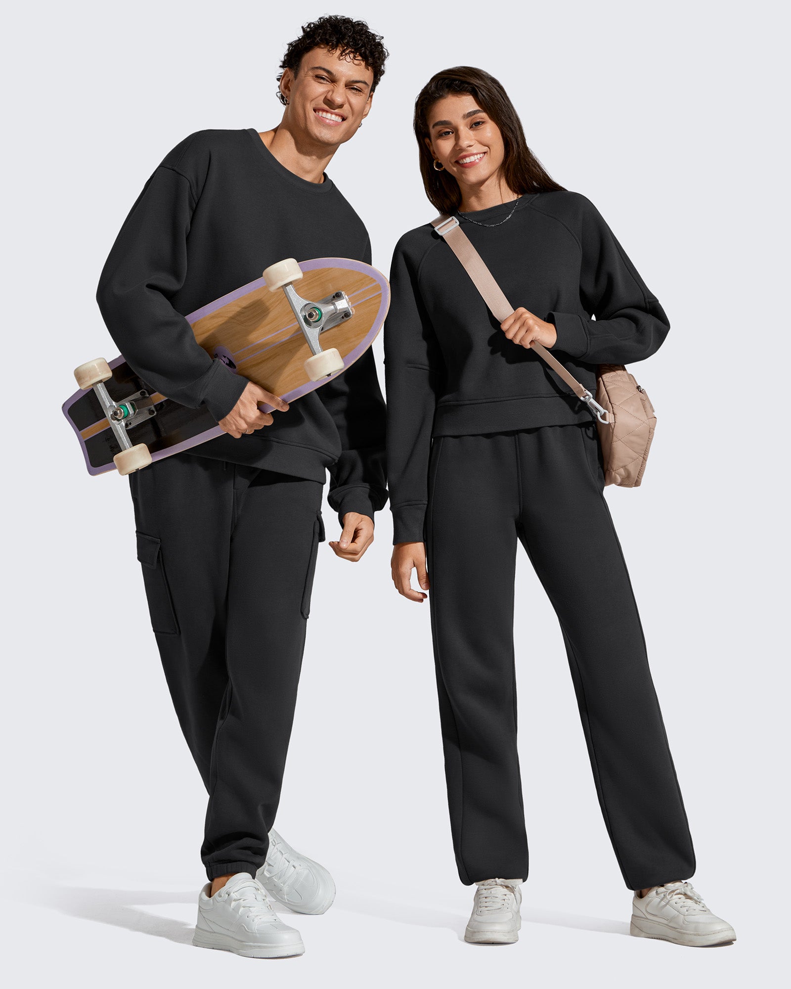 G4Free Activewear - Flurrylux Men's Cotton Fleece Lined Crewneck Pullover -GF25FM680AF-XS-GF25FM680AA-S-GF25FM680AB-M-GF25FM680AC-L-GF25FM680AD-XL