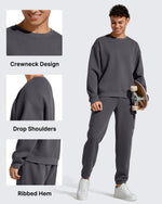 G4Free Activewear - Flurrylux Men's Cotton Fleece Lined Crewneck Pullover -GF25FM680AF-XS-GF25FM680AA-S-GF25FM680AB-M-GF25FM680AC-L-GF25FM680AD-XL