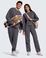 G4Free Activewear - Flurrylux Men's Cotton Fleece Lined Crewneck Pullover -GF25FM680AF-XS-GF25FM680AA-S-GF25FM680AB-M-GF25FM680AC-L-GF25FM680AD-XL