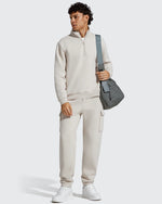 G4Free Activewear - Flurrylux Men's Cotton Fleece-Lined  Drawstring Cargo Pants -GF25DM689BA-S-GF25DM690BA-S-GF25DM689BB-M-GF25DM690BB-M-GF25DM689BC-L