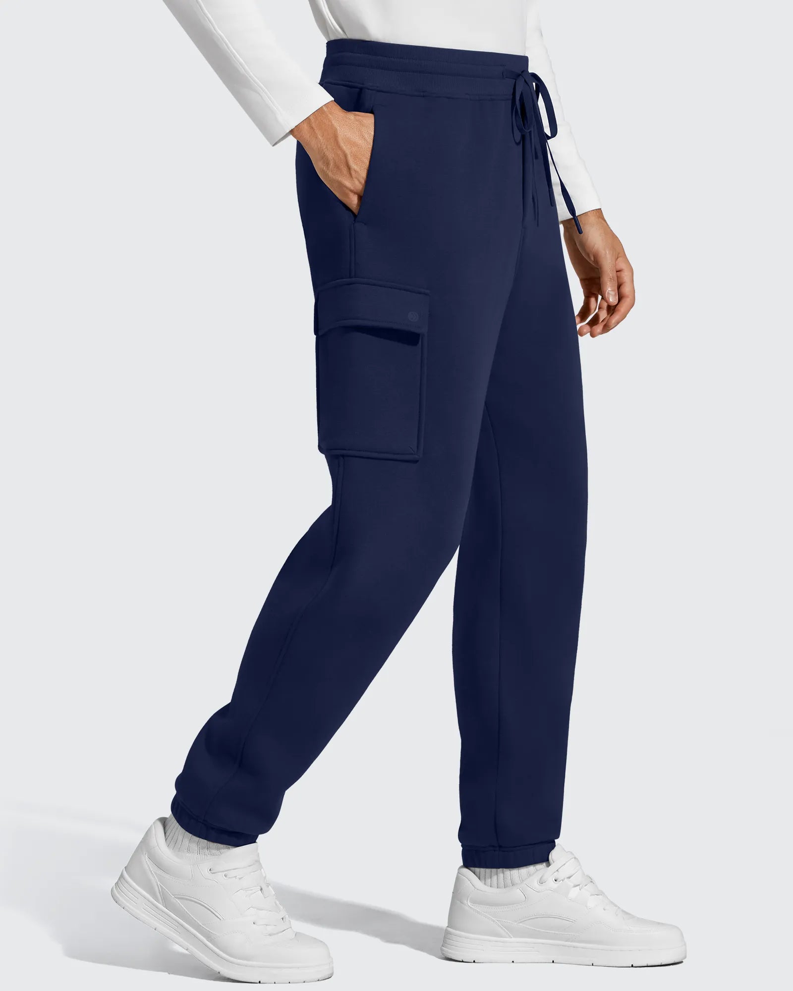 G4Free Activewear - Flurrylux Men's Cotton Fleece-Lined  Drawstring Cargo Pants -GF25DM689BA-S-GF25DM690BA-S-GF25DM689BB-M-GF25DM690BB-M-GF25DM689BC-L