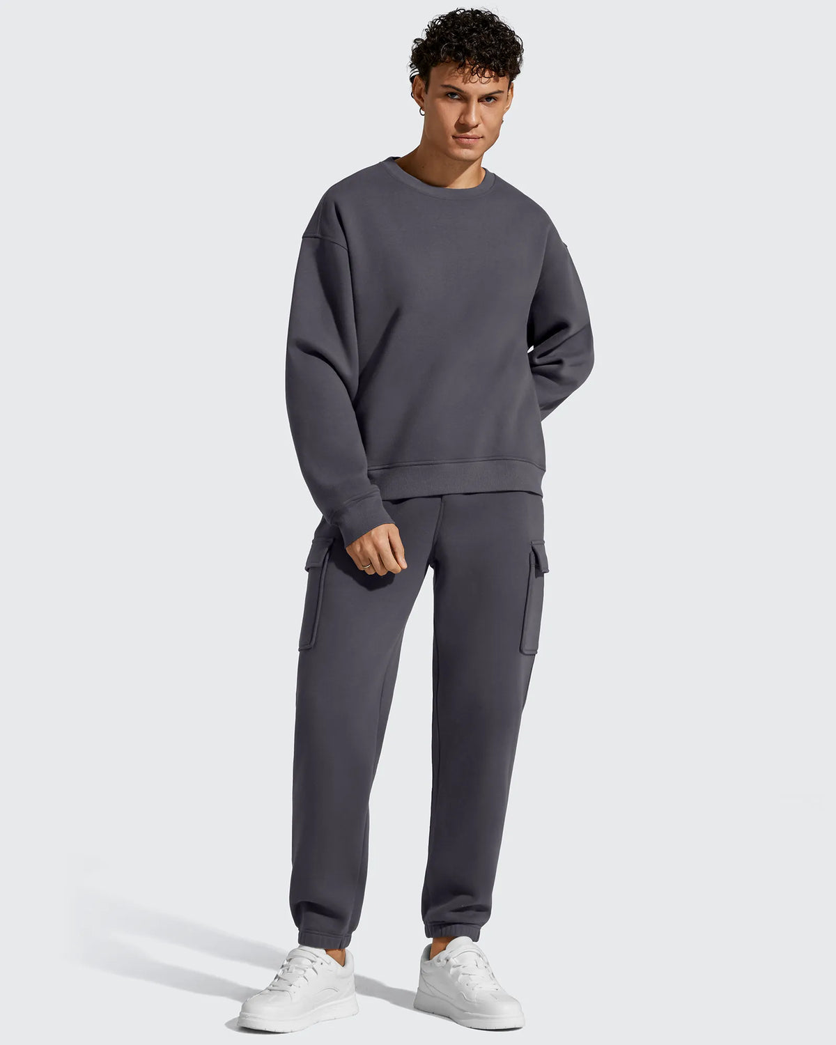 G4Free Activewear - Flurrylux Men's Cotton Fleece-Lined  Drawstring Cargo Pants -GF25DM689BA-S-GF25DM690BA-S-GF25DM689BB-M-GF25DM690BB-M-GF25DM689BC-L