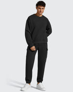G4Free Activewear - Flurrylux Men's Cotton Fleece-Lined  Drawstring Cargo Pants -GF25DM689BA-S-GF25DM690BA-S-GF25DM689BB-M-GF25DM690BB-M-GF25DM689BC-L