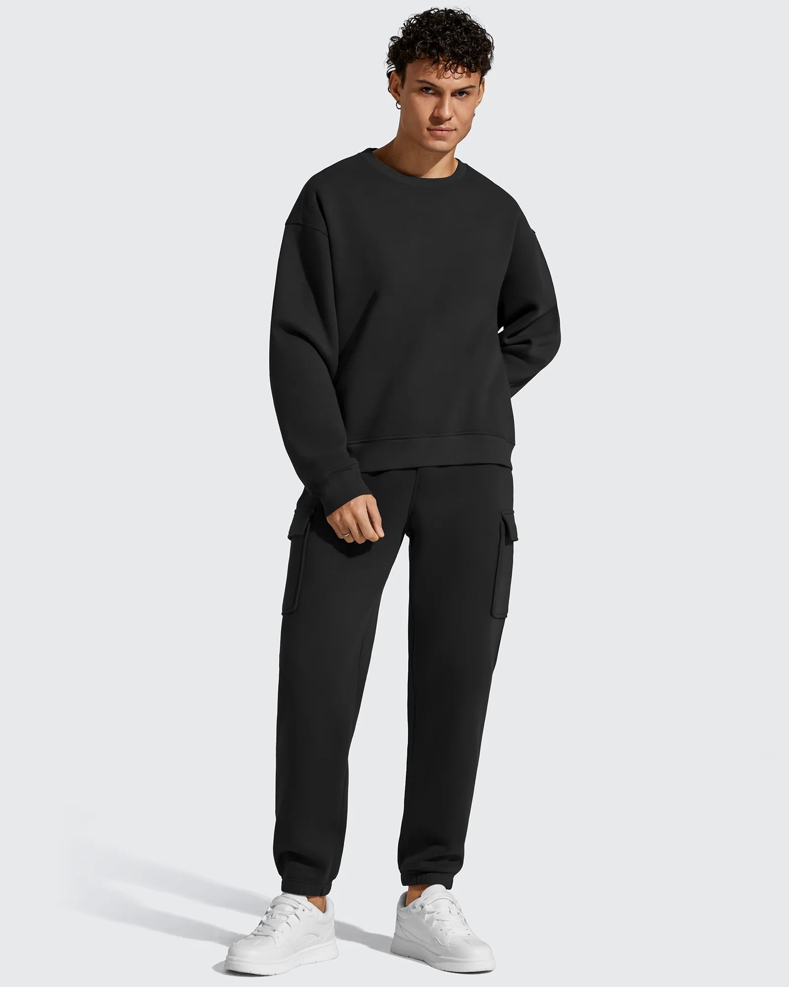 G4Free Activewear - Flurrylux Men's Cotton Fleece-Lined  Drawstring Cargo Pants -GF25DM689BA-S-GF25DM690BA-S-GF25DM689BB-M-GF25DM690BB-M-GF25DM689BC-L