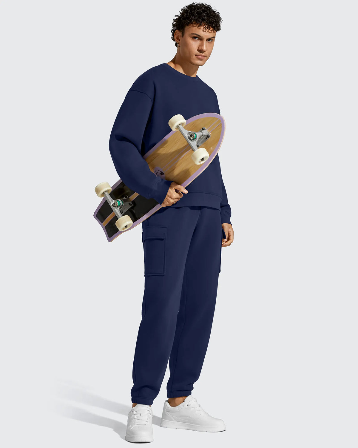 G4Free Activewear - Flurrylux Men's Cotton Fleece-Lined  Drawstring Cargo Pants -GF25DM689BA-S-GF25DM690BA-S-GF25DM689BB-M-GF25DM690BB-M-GF25DM689BC-L