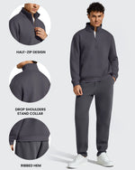 G4Free Activewear - Flurrylux Men's Fleece Lined Half Zip Pullover Hoodies -GF25FM740AA-S-GF25FM740AB-M-GF25FM740AC-L-GF25FM740AD-XL-GF25FM740AE-XXL