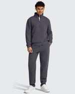 G4Free Activewear - Flurrylux Men's Fleece Lined Half Zip Pullover Hoodies -GF25FM740AA-S-GF25FM740AB-M-GF25FM740AC-L-GF25FM740AD-XL-GF25FM740AE-XXL