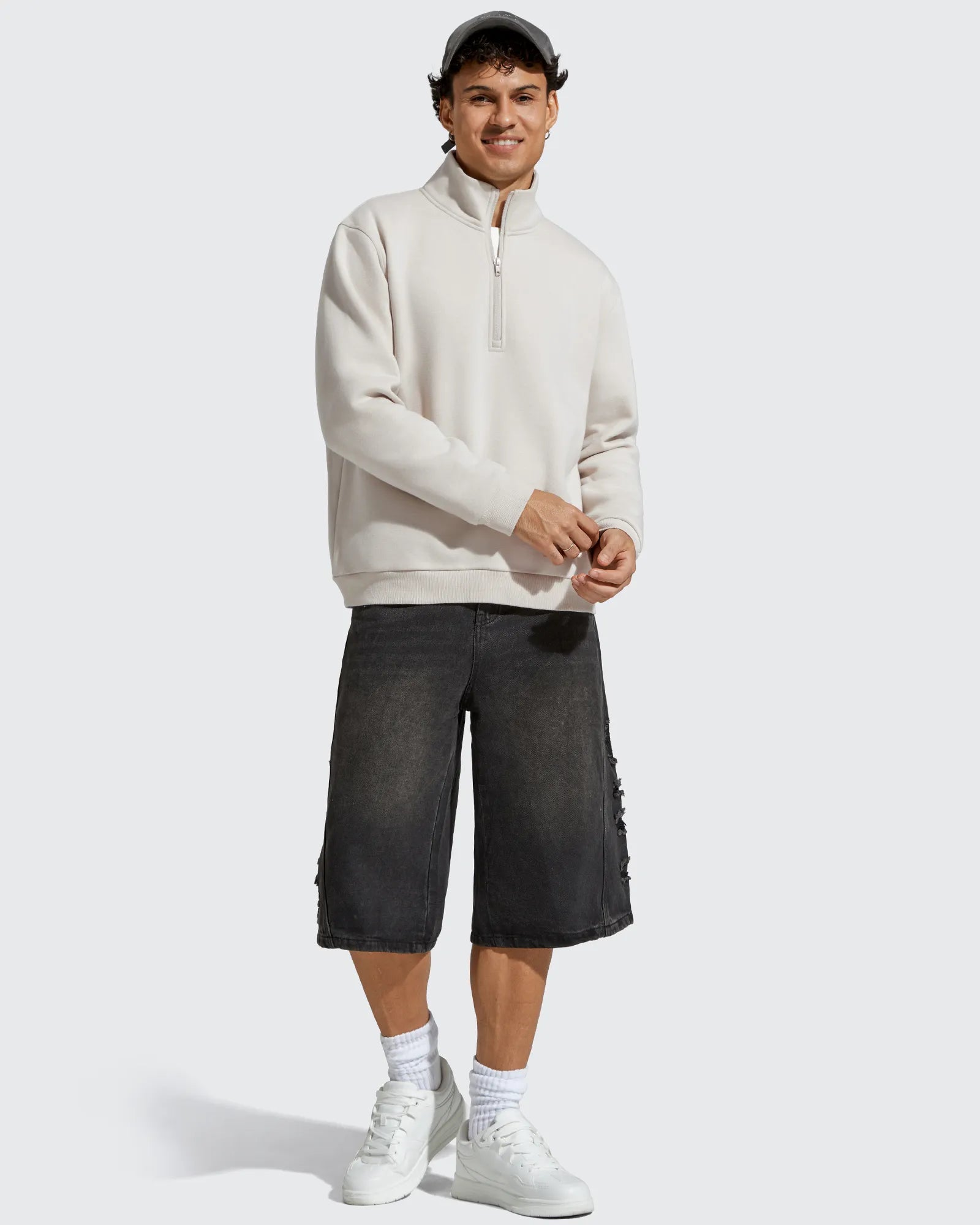 G4Free Activewear - Flurrylux Men's Fleece Lined Half Zip Pullover Hoodies -GF25FM740AA-S-GF25FM740AB-M-GF25FM740AC-L-GF25FM740AD-XL-GF25FM740AE-XXL