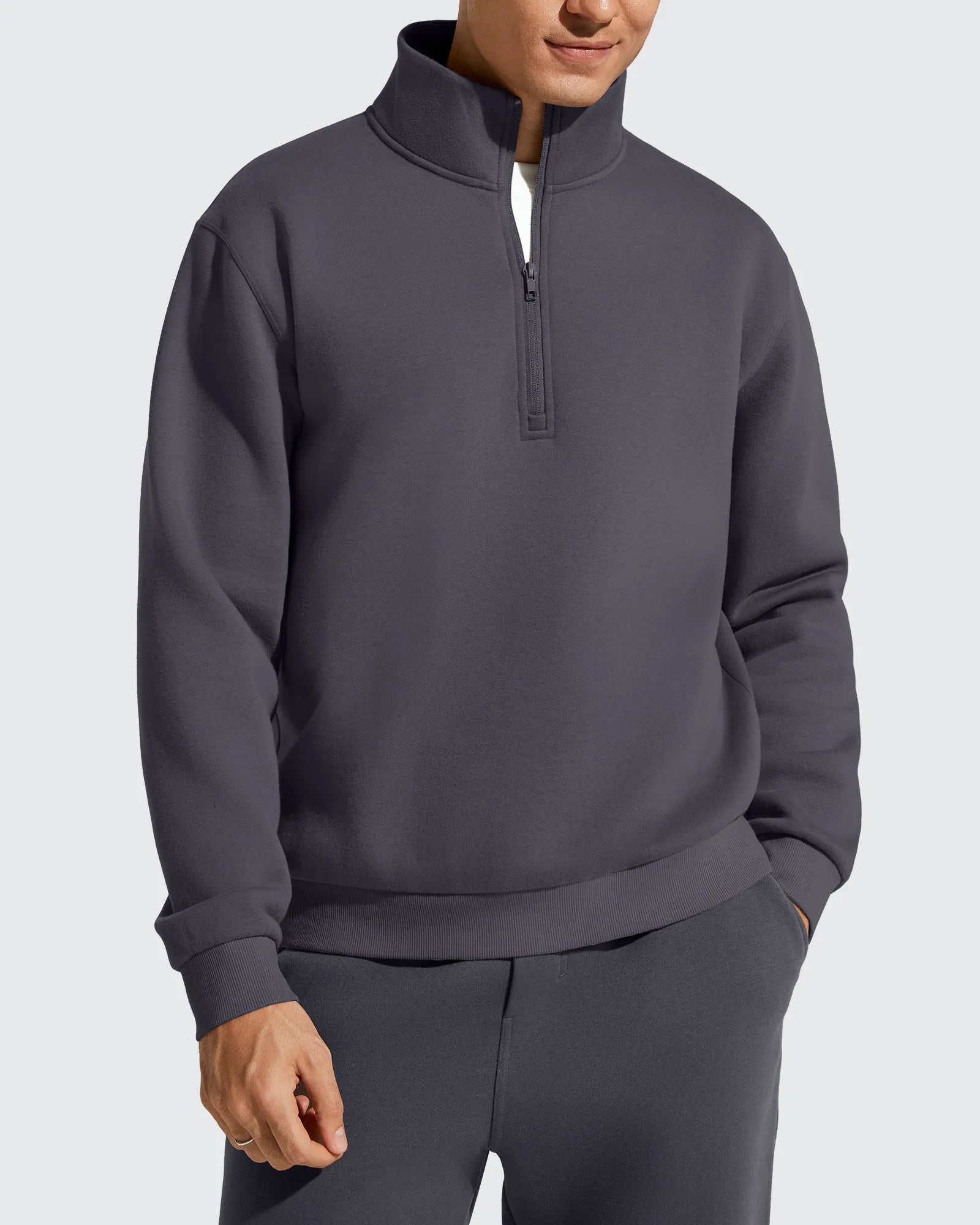 G4Free Activewear - Flurrylux Men's Fleece Lined Half Zip Pullover Hoodies -GF25FM740AA-S-GF25FM740AB-M-GF25FM740AC-L-GF25FM740AD-XL-GF25FM740AE-XXL