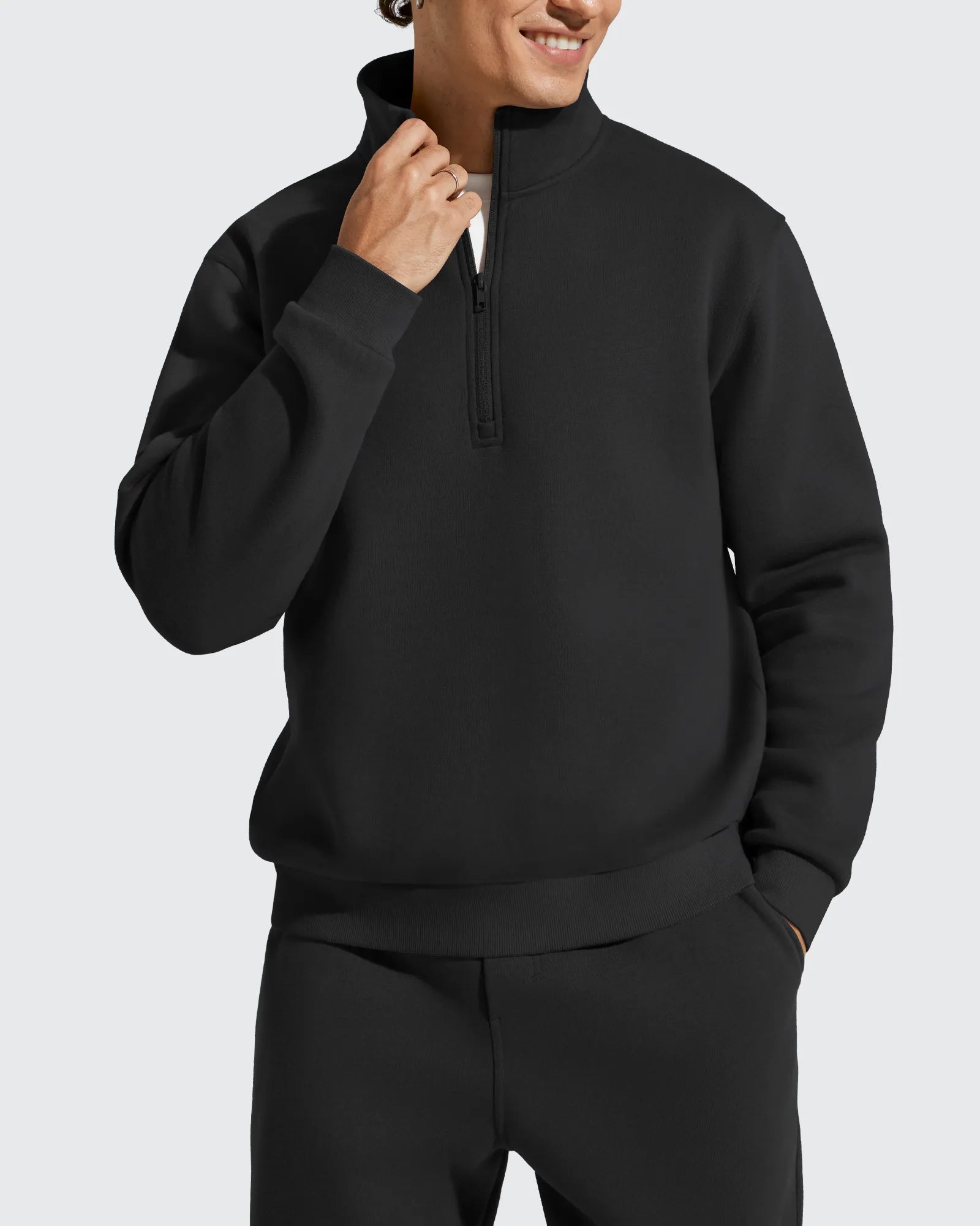 G4Free Activewear - Flurrylux Men's Fleece Lined Half Zip Pullover Hoodies -GF25FM740AA-S-GF25FM740AB-M-GF25FM740AC-L-GF25FM740AD-XL-GF25FM740AE-XXL