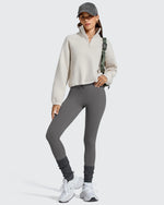 G4Free Activewear - Flurrylux Mock Neck Cropped Pullover Fleece Lined Sweatshirts -GF25F741AA-S-GF25F741AB-M-GF25F741AC-L-GF25F741AD-XL-GF25F741AE-XXL