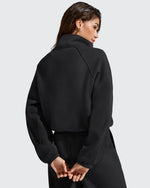 G4Free Activewear - Flurrylux Mock Neck Cropped Pullover Fleece Lined Sweatshirts -GF25F741AA-S-GF25F741AB-M-GF25F741AC-L-GF25F741AD-XL-GF25F741AE-XXL