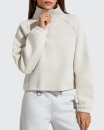 G4Free Activewear - Flurrylux Mock Neck Cropped Pullover Fleece Lined Sweatshirts -GF25F741AA-S-GF25F741AB-M-GF25F741AC-L-GF25F741AD-XL-GF25F741AE-XXL