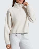 G4Free Activewear - Flurrylux Mock Neck Cropped Pullover Fleece Lined Sweatshirts -GF25F741AA-S-GF25F741AB-M-GF25F741AC-L-GF25F741AD-XL-GF25F741AE-XXL
