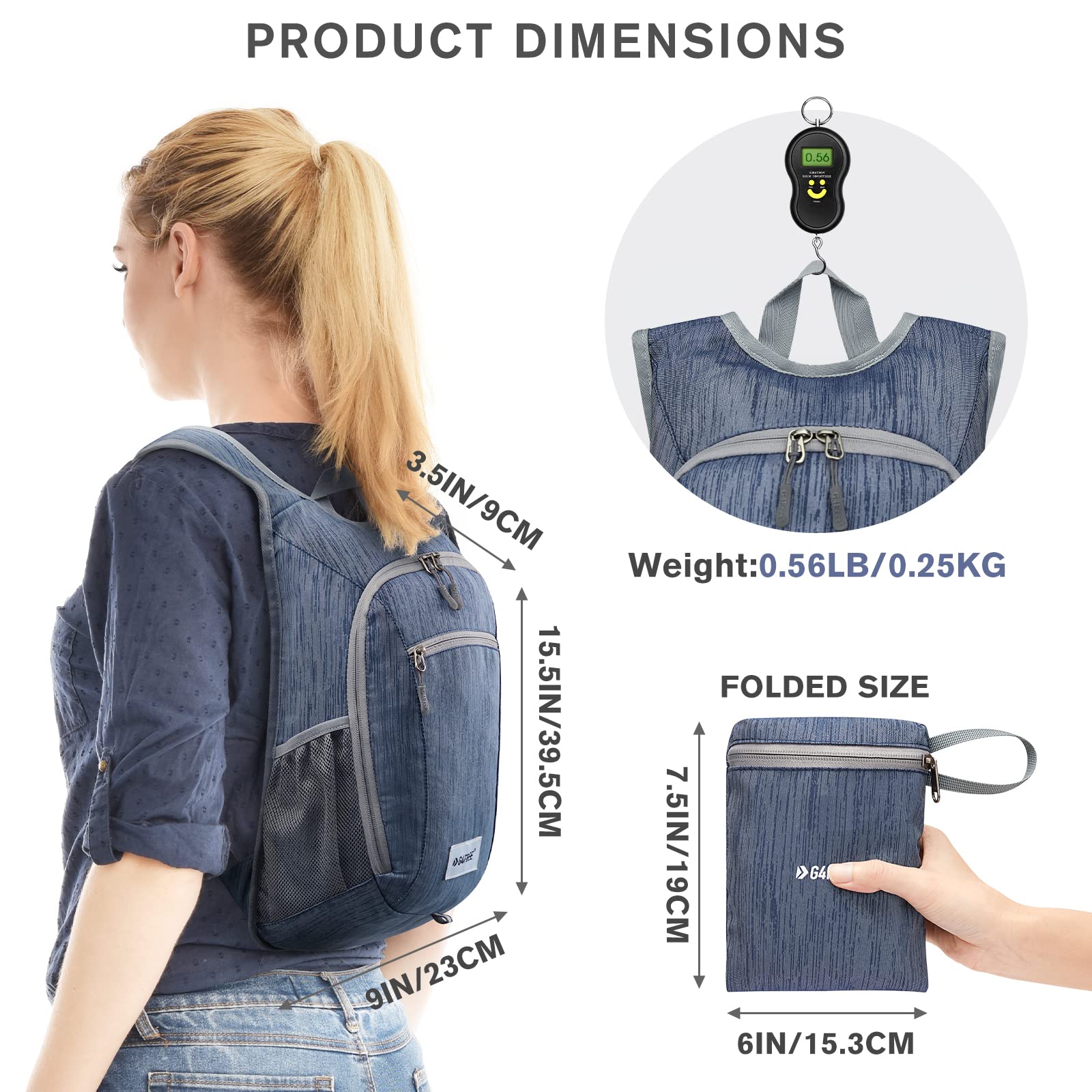 G4Free Activewear - G4Free 10L/15L Lightweight Hiking Backpack -TN22B044A-TN23B214A-TN24B381A-TN22B044D-TN23B214D