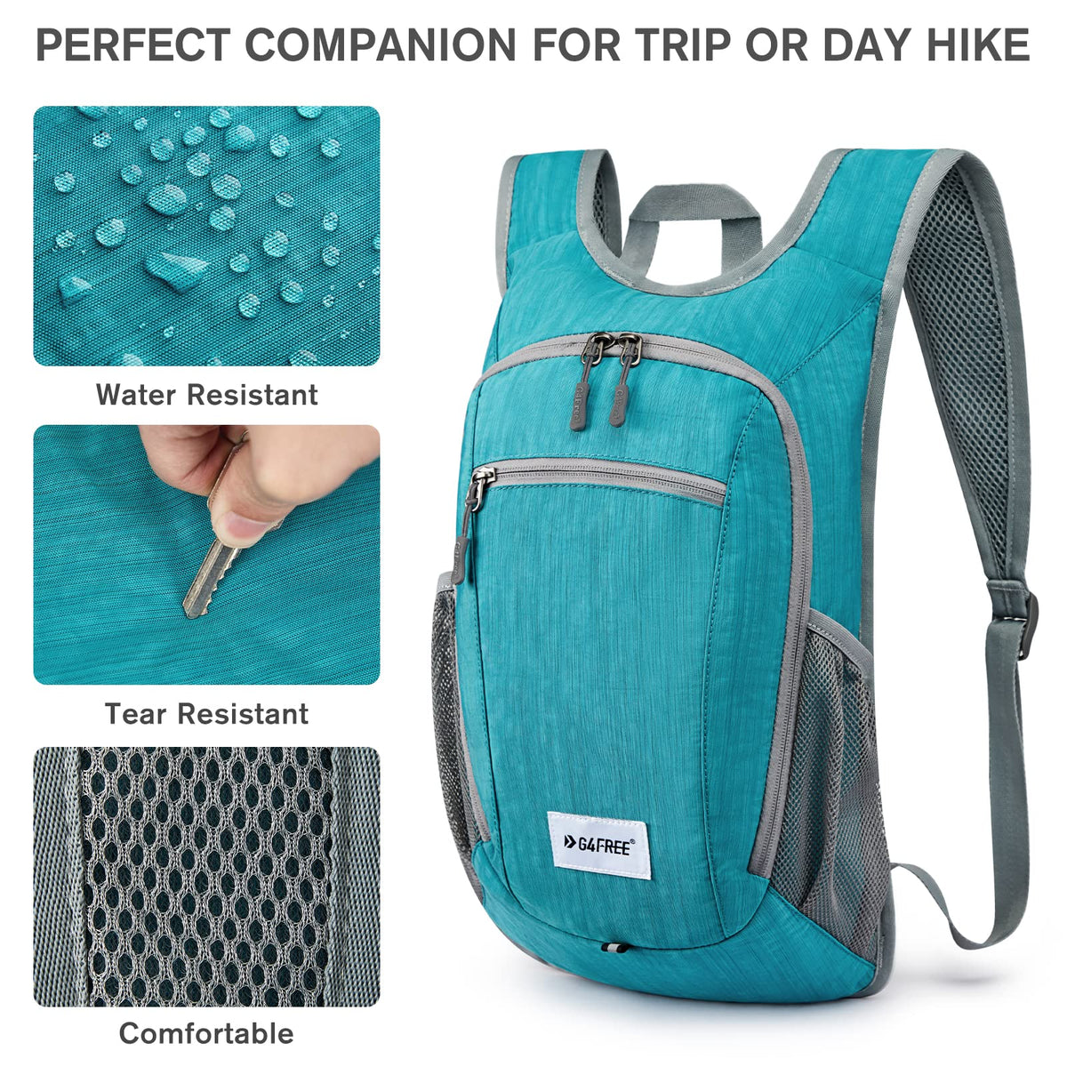G4Free Activewear - G4Free 10L/15L Lightweight Hiking Backpack -TN22B044A-TN23B214A-TN24B381A-TN22B044D-TN23B214D