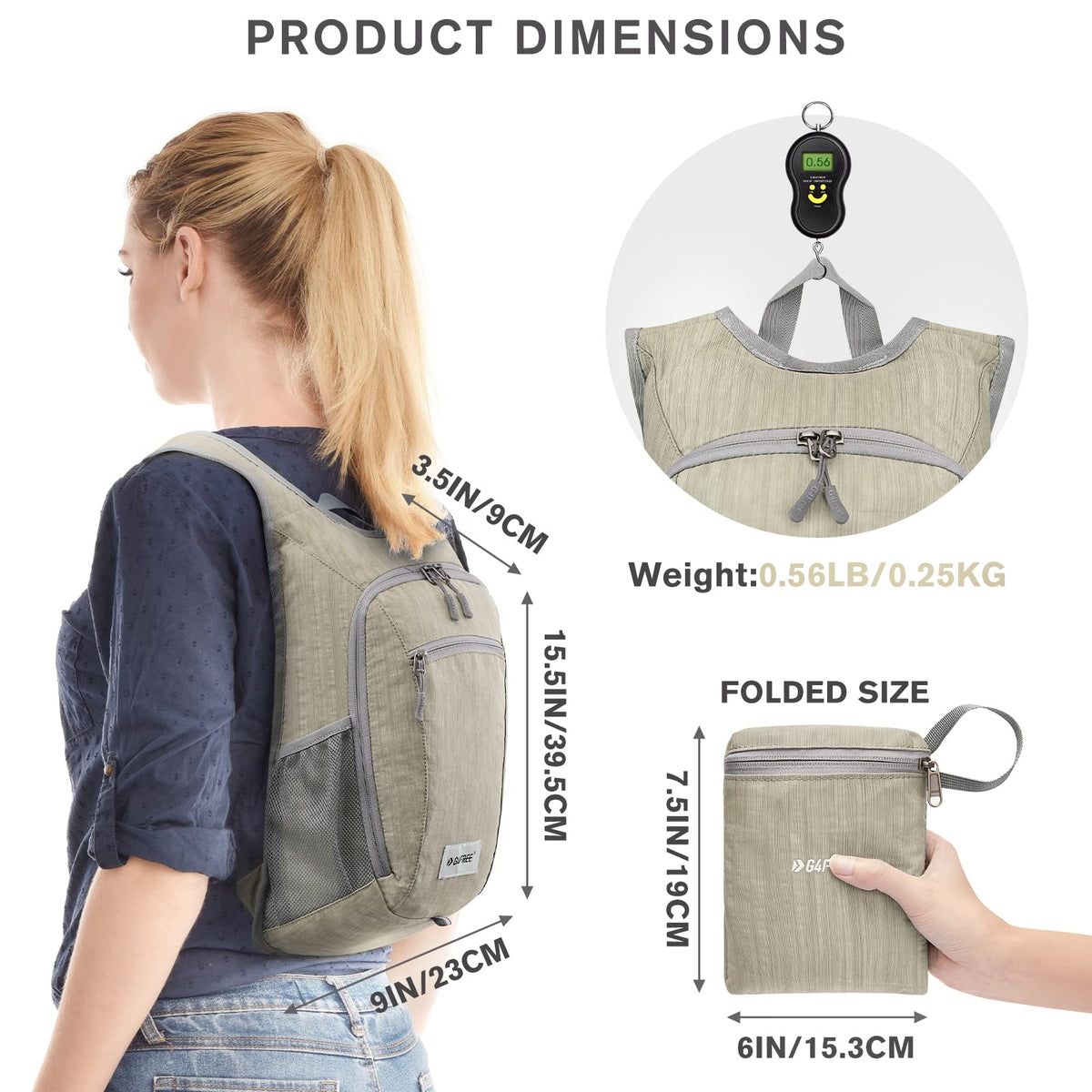 G4Free Activewear - G4Free 10L/15L Lightweight Hiking Backpack -TN22B044A-TN23B214A-TN24B381A-TN22B044E-TN23B214E