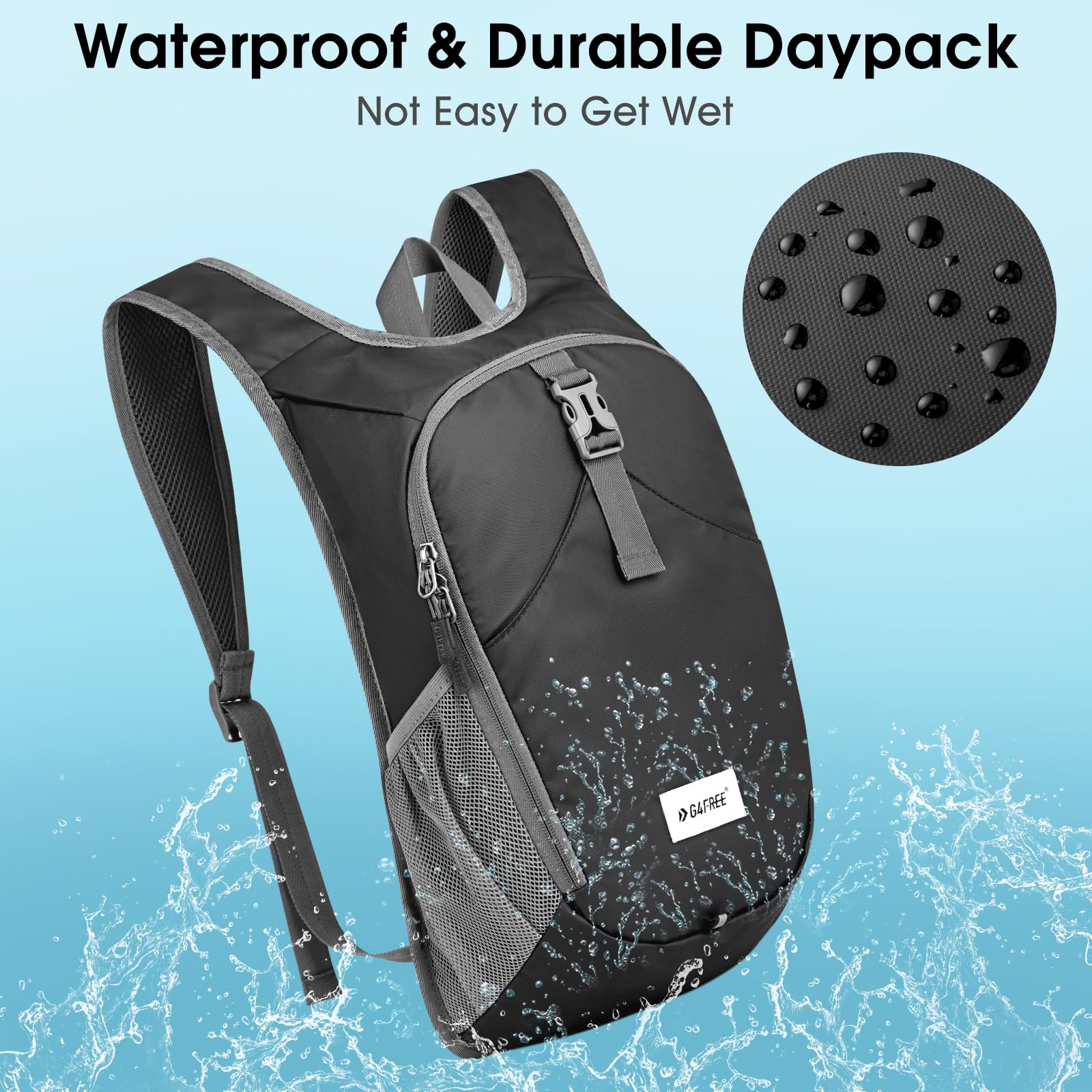 G4Free Activewear - G4Free 10L Lightweight Small Hiking Backpack -TN23B228A-TN23B228C-TN23B228B