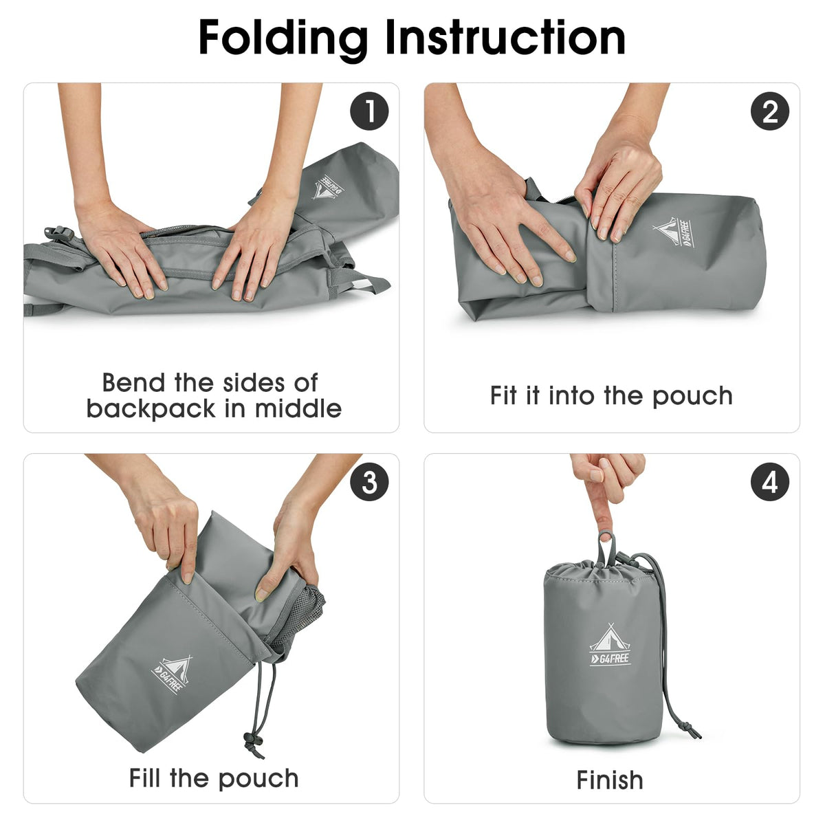 G4Free Activewear - G4Free 10L Lightweight Small Hiking Backpack -TN23B228A-TN23B228C-TN23B228B